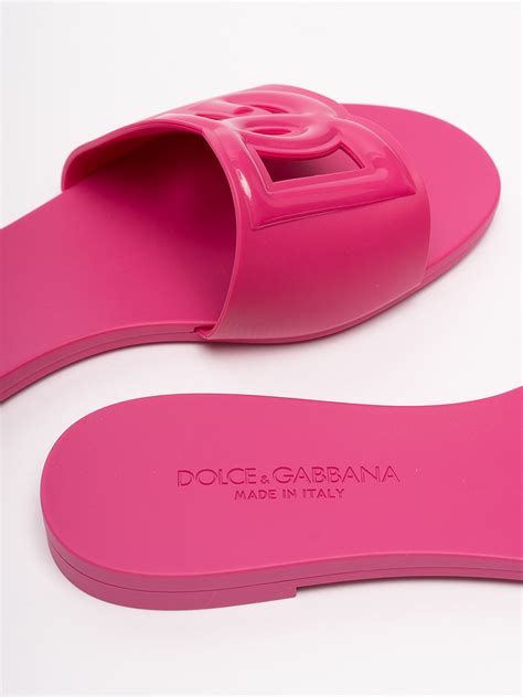 DOLCE & GABBANA Rubber beachwear Slides with DG 